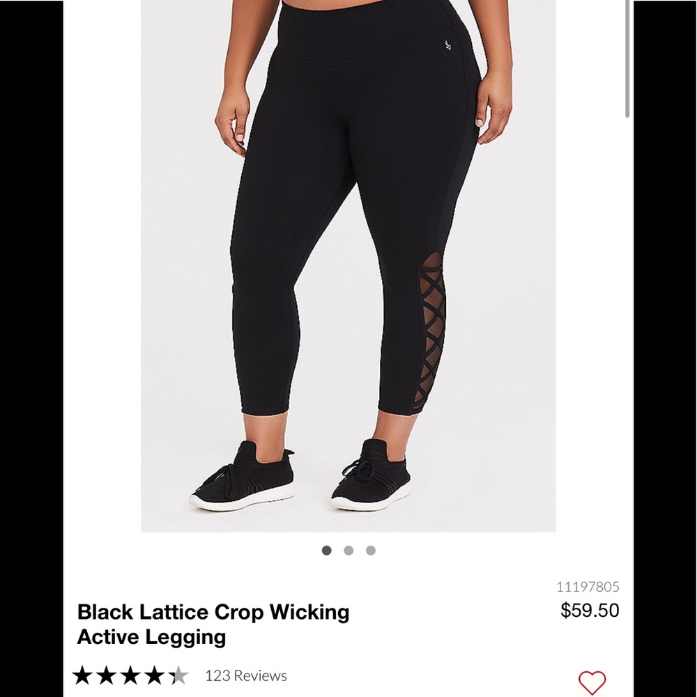 Torrid Active Black Lattice Leggings